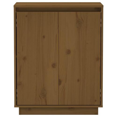 Skænk 60x34x75 cm massivt fyrretræ gyldenbrun