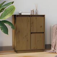 Skænk 60x34x75 cm massivt fyrretræ gyldenbrun