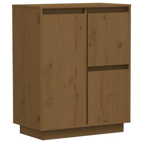 Skænk 60x34x75 cm massivt fyrretræ gyldenbrun