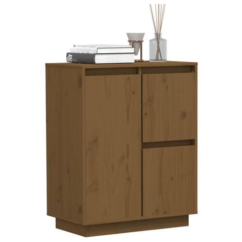 Skænk 60x34x75 cm massivt fyrretræ gyldenbrun