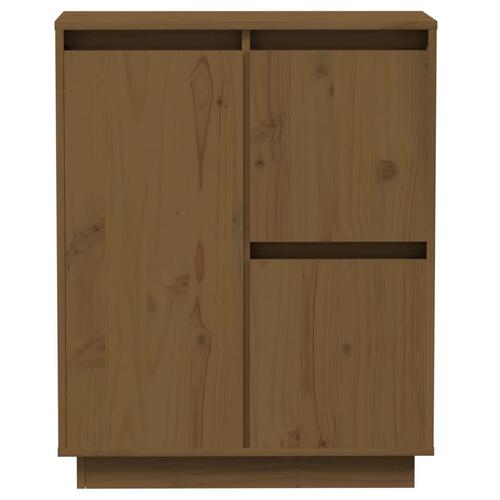 Skænk 60x34x75 cm massivt fyrretræ gyldenbrun