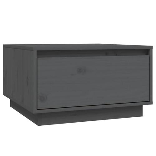 Sofabord 55x56x32 cm massivt fyrretræ grå