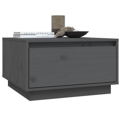 Sofabord 55x56x32 cm massivt fyrretræ grå