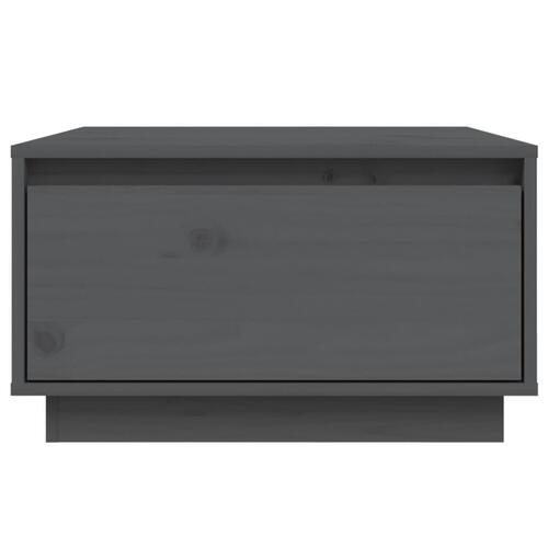 Sofabord 55x56x32 cm massivt fyrretræ grå
