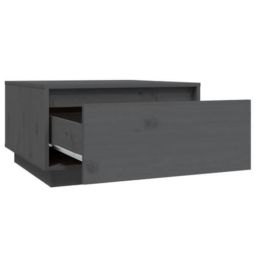 Sofabord 55x56x32 cm massivt fyrretræ grå