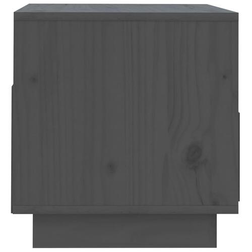 Tv-bord 60x35x37 cm massivt fyrretræ grå