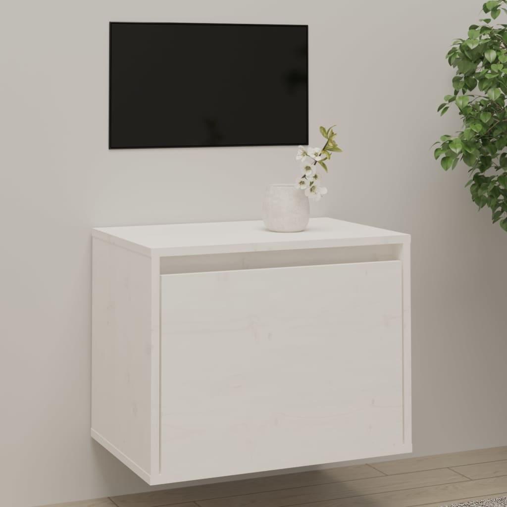 Vægskab 45x30x35 cm massivt fyrretræ hvid