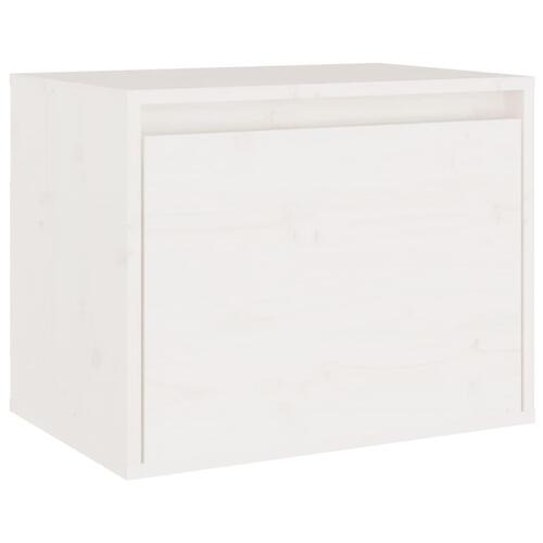 Vægskab 45x30x35 cm massivt fyrretræ hvid