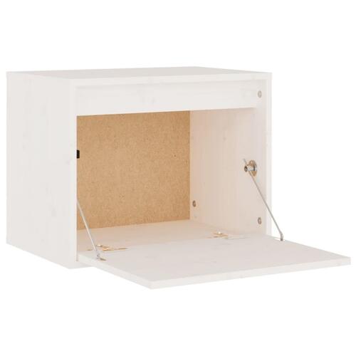 Vægskab 45x30x35 cm massivt fyrretræ hvid