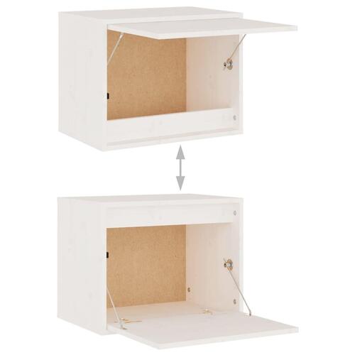 Vægskab 45x30x35 cm massivt fyrretræ hvid