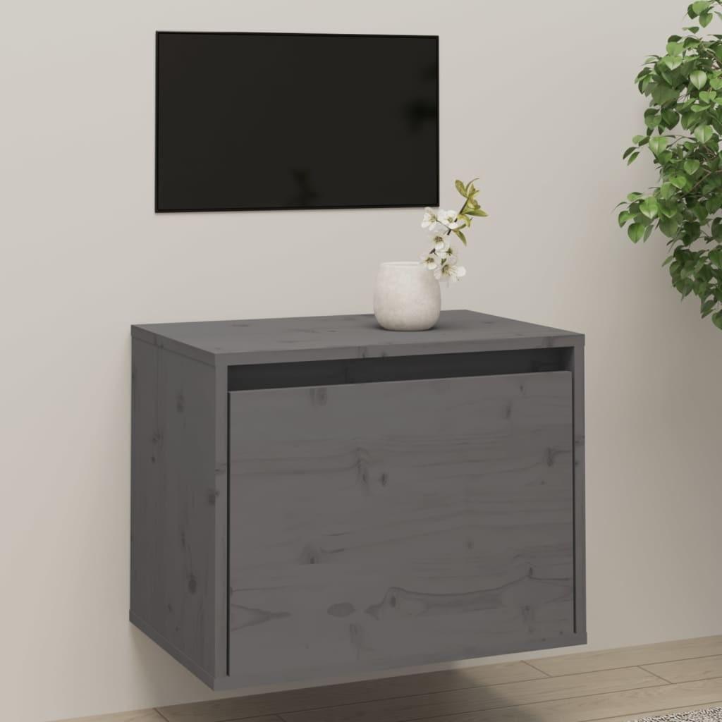 Vægskab 45x30x35 cm massivt fyrretræ grå