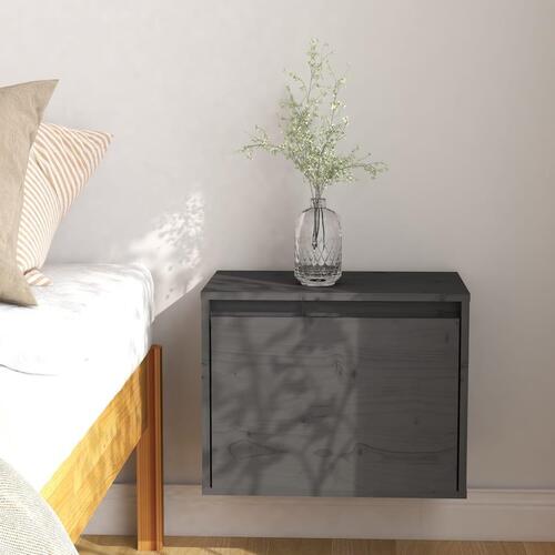 Vægskab 45x30x35 cm massivt fyrretræ grå