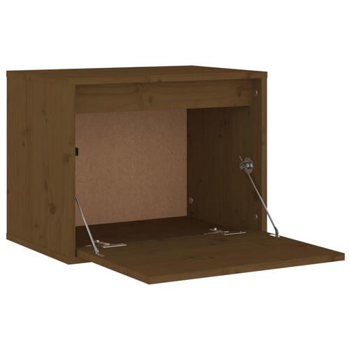 Vægskab 45x30x35 cm massivt fyrretræ honningbrun