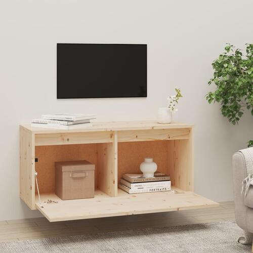Vægskab 80x30x35 cm massivt fyrretræ