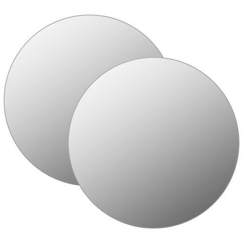 Vægspejle 2 stk. 60 cm rundt glas
