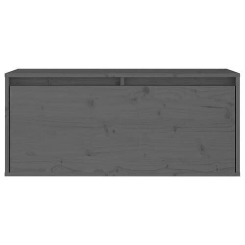 Vægskab 80x30x35 cm massivt fyrretræ grå