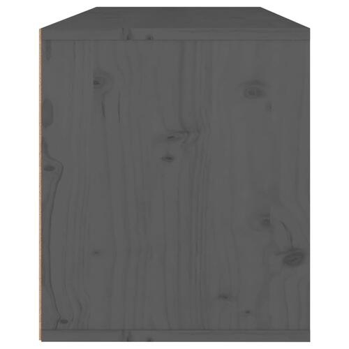 Vægskab 80x30x35 cm massivt fyrretræ grå
