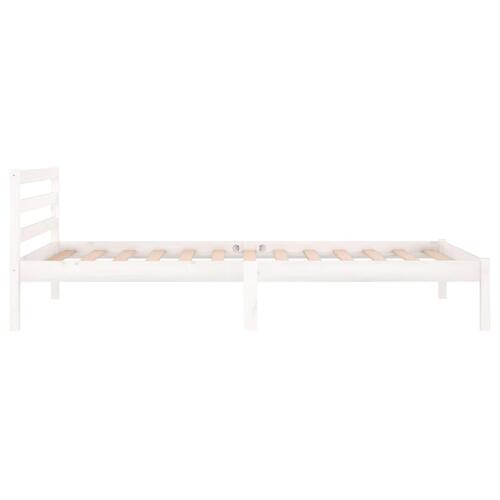 Sengeramme 100x200 cm massivt hvid