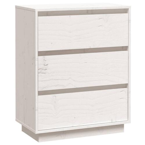 Skænk 60x34x75 cm massivt fyrretræ hvid