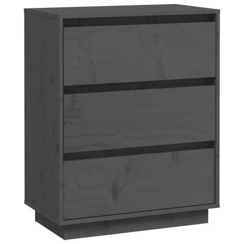 Skænk 60x34x75 cm massivt fyrretræ grå