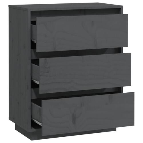 Skænk 60x34x75 cm massivt fyrretræ grå