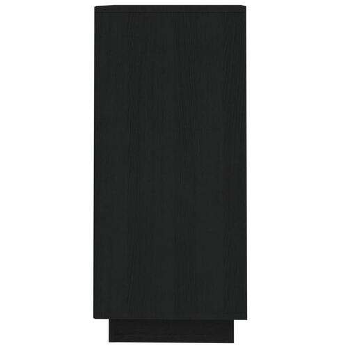 Skænk 60x34x75 cm massivt fyrretræ sort