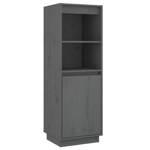 Skænk 37x34x110 cm massivt fyrretræ grå