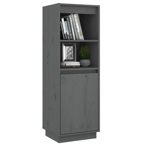 Skænk 37x34x110 cm massivt fyrretræ grå