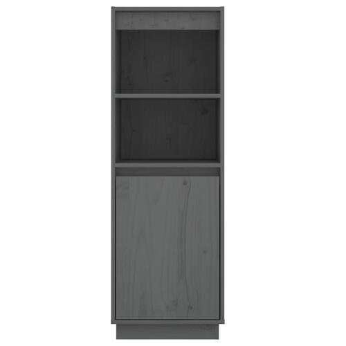 Skænk 37x34x110 cm massivt fyrretræ grå