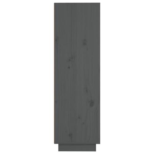 Skænk 37x34x110 cm massivt fyrretræ grå
