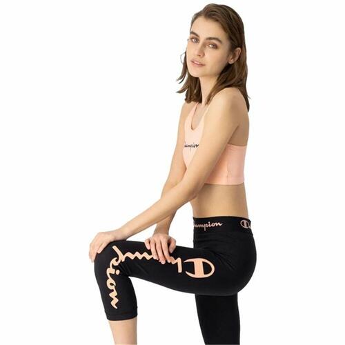 Sport leggings til kvinder Champion Quick-Dry Script Logo Crop Sort XS