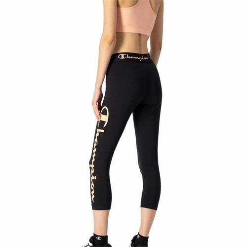 Sport leggings til kvinder Champion Quick-Dry Script Logo Crop Sort XS