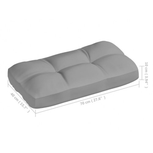 Hynder til pallesofa 7 stk. grå med ryg- og sædehynder