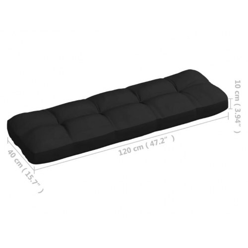 Hynder til pallesofa 7 stk. sort