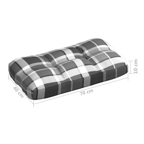 Hynder til pallesofa 7 stk. gråternet mønster