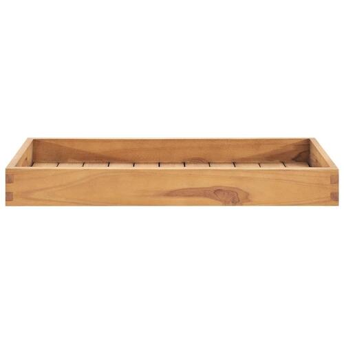 Serveringsbakke 60x35 cm massivt teaktræ