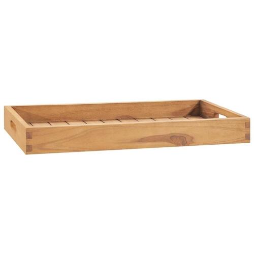 Serveringsbakke 60x35 cm massivt teaktræ
