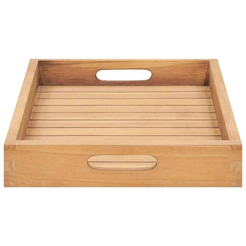 Serveringsbakke 60x35 cm massivt teaktræ