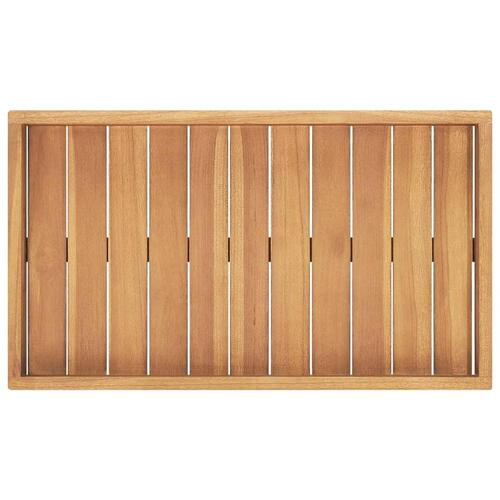 Serveringsbakke 60x35 cm massivt teaktræ