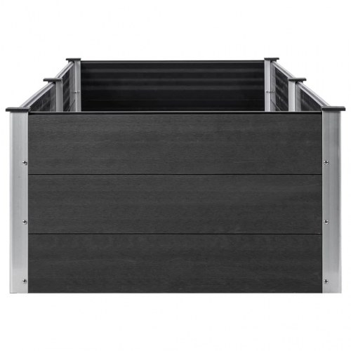 Højbed i WPC - 200 × 100 × 54 cm, grå