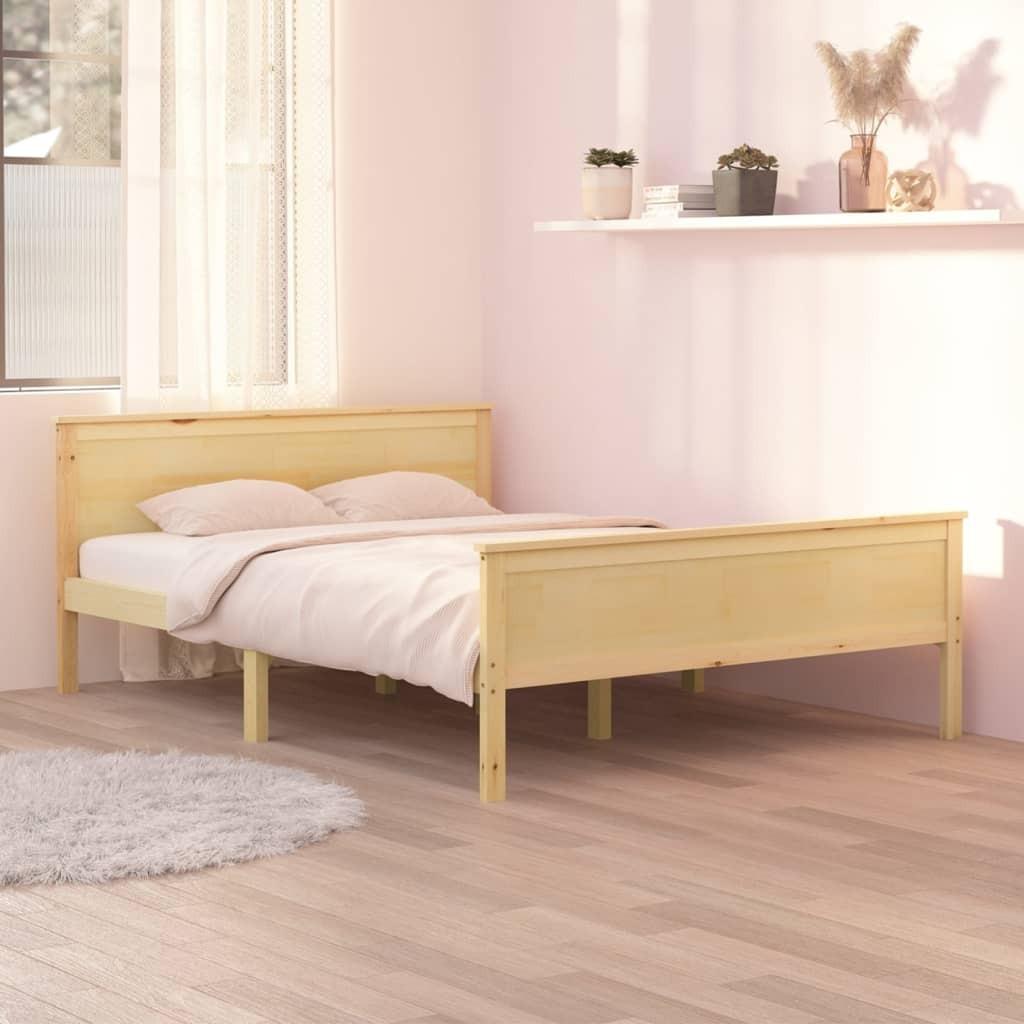 Sengestel 120x200 cm massivt fyrretræ
