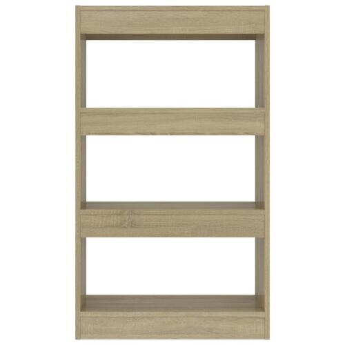 Bogreol/rumdeler 60x30x103 cm konstrueret træ sonoma-eg