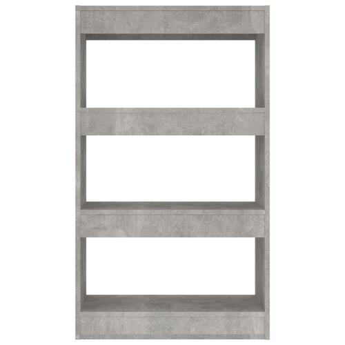 Bogreol/rumdeler 60x30x103 cm konstrueret træ betongrå