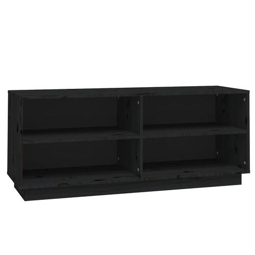 Skoreol 110x34x45 cm massivt fyrretræ sort