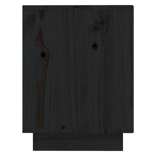 Skoreol 110x34x45 cm massivt fyrretræ sort