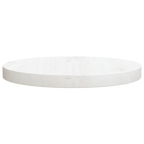 Bordplade Ø30x2,5 cm massivt fyrretræ hvid