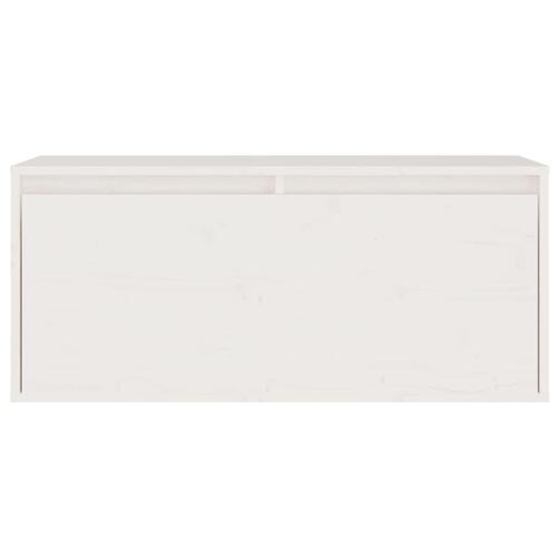 Vægskab 80x30x35 cm massivt fyrretræ hvid