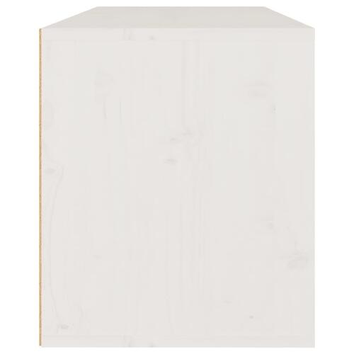 Vægskab 80x30x35 cm massivt fyrretræ hvid