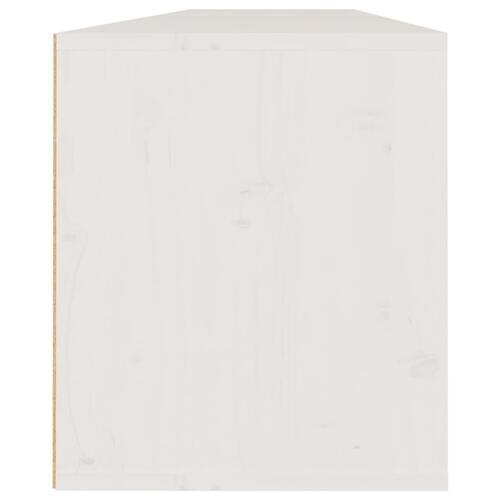 Vægskabe 2 stk. 80x30x35 cm massivt fyrretræ hvid