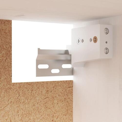 Vægskabe 2 stk. 80x30x35 cm massivt fyrretræ hvid